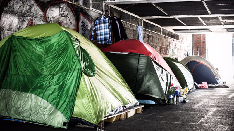 Obdachlosenhilfe Zelte