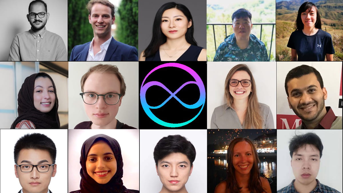 Co-founders David Izikowitz (top, 2nd from left) and Jia Li (top, 3rd from left) with the rest of the Carbon Infinity team