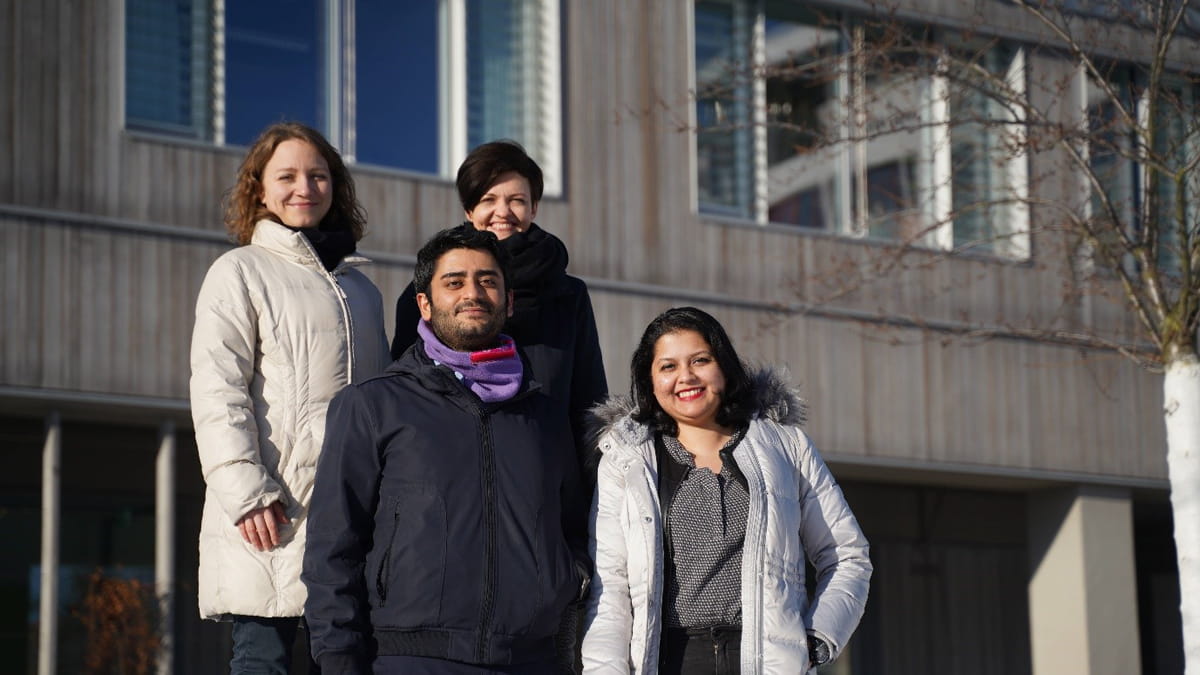 Das Team von Carbon Instead (v.l.n.r.): Julia Roth, Joanna Fatorelli, Murtaza Akhtar und Ankita Mitra