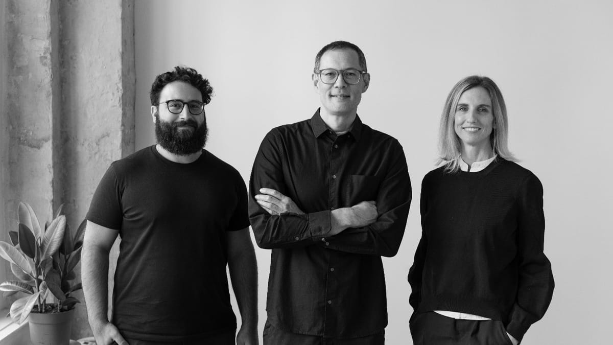 Made of Air leadership team (from left to right): Neema Shams (CCO), Daniel Schwaag (CTO), Allison Dring (CEO)
