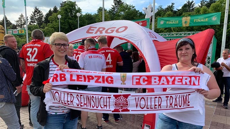 Leipzig-Fans beim Fanfest zum DFB-Pokalfinale